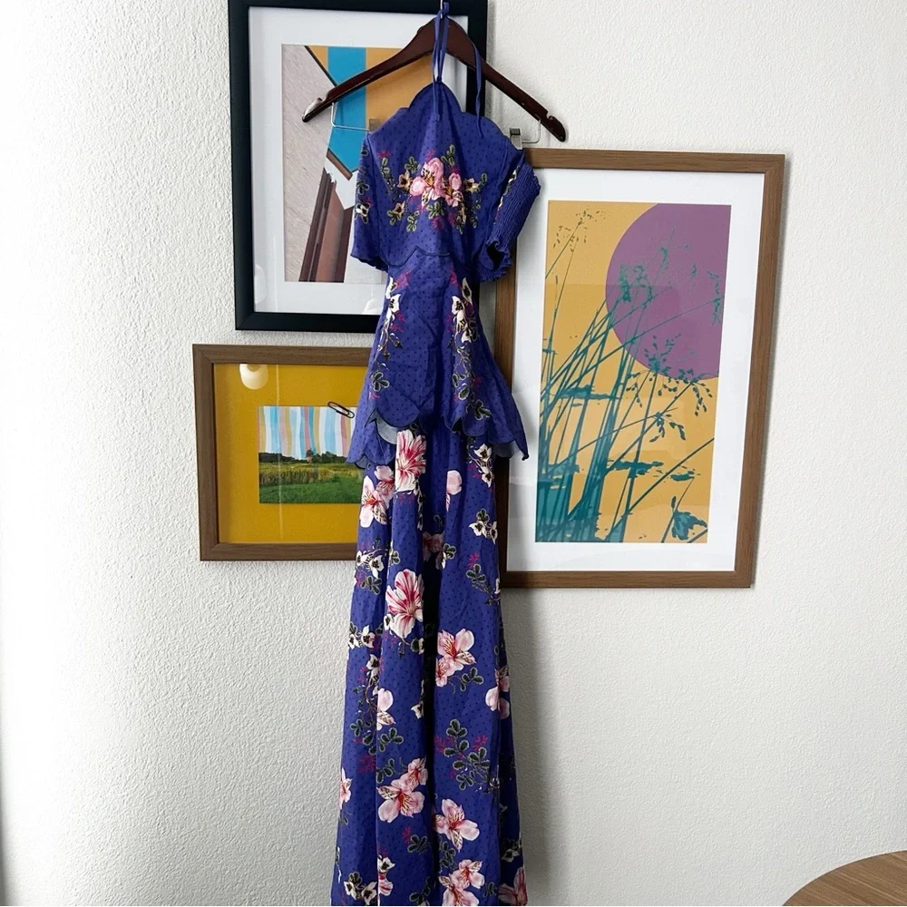 NWT Free People Agua Bendita Jamie Floral Tropical Maxi Dress